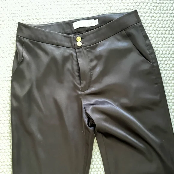 Satin Straight leg pant - black - Picture 2 of 5